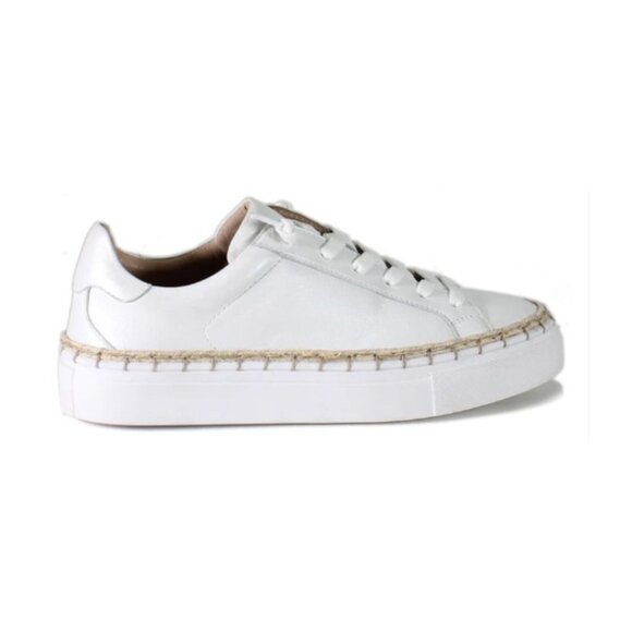 DIBA True Em Belish White Leather Platform Sneakers NWOT - Picture 1 of 11